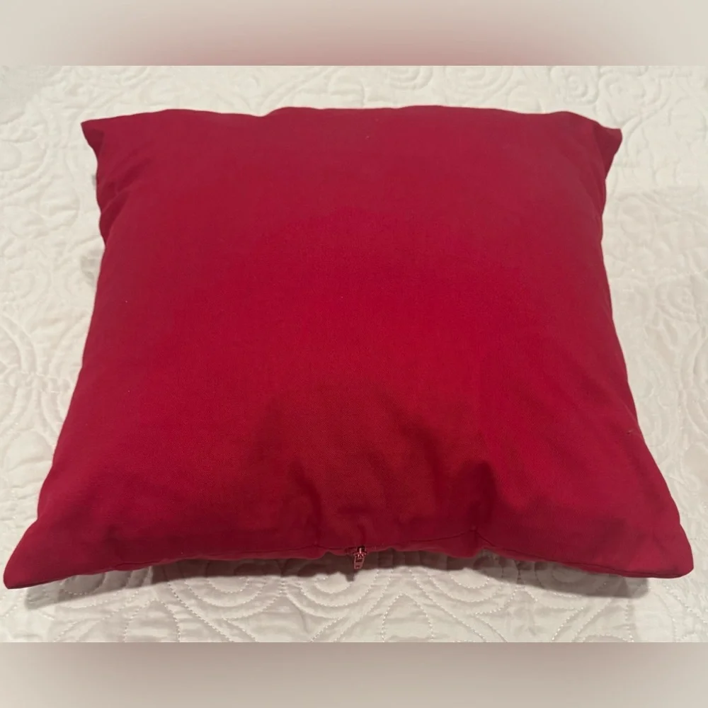 Handmade Red Pillow Sham/Cover